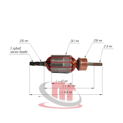 Ротор-электродвигателя-триммера-ET-1200,-ET-1700,-ET-2000E