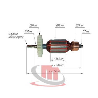 Ротор-электродвигателя-триммера-Edon-ET-1200,-ET-1700,-ET-2000E